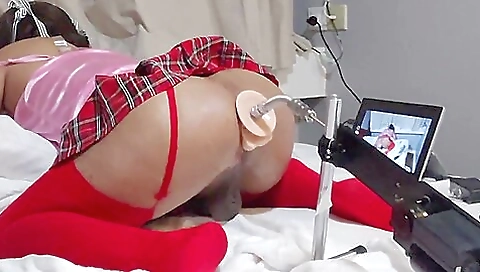 A girl with a nice ass is getting fucked by her fans