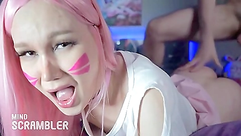 Amateur anal and creampie compilation with a shemale