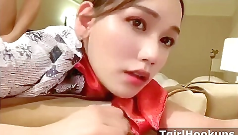 Katoey maid gets fucked in a variety of ways in POV