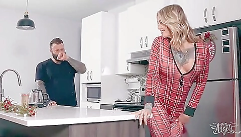 Best pornstar in horny busty blonde and sexy brunette porn video